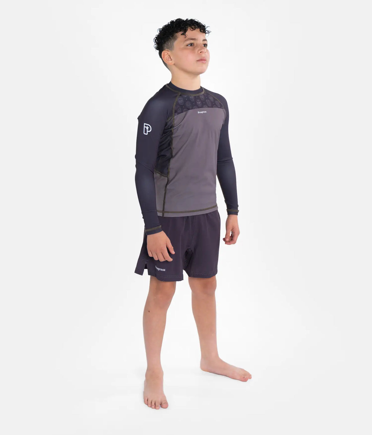 Kids Calavera Rashguard Longsleeve - Brown