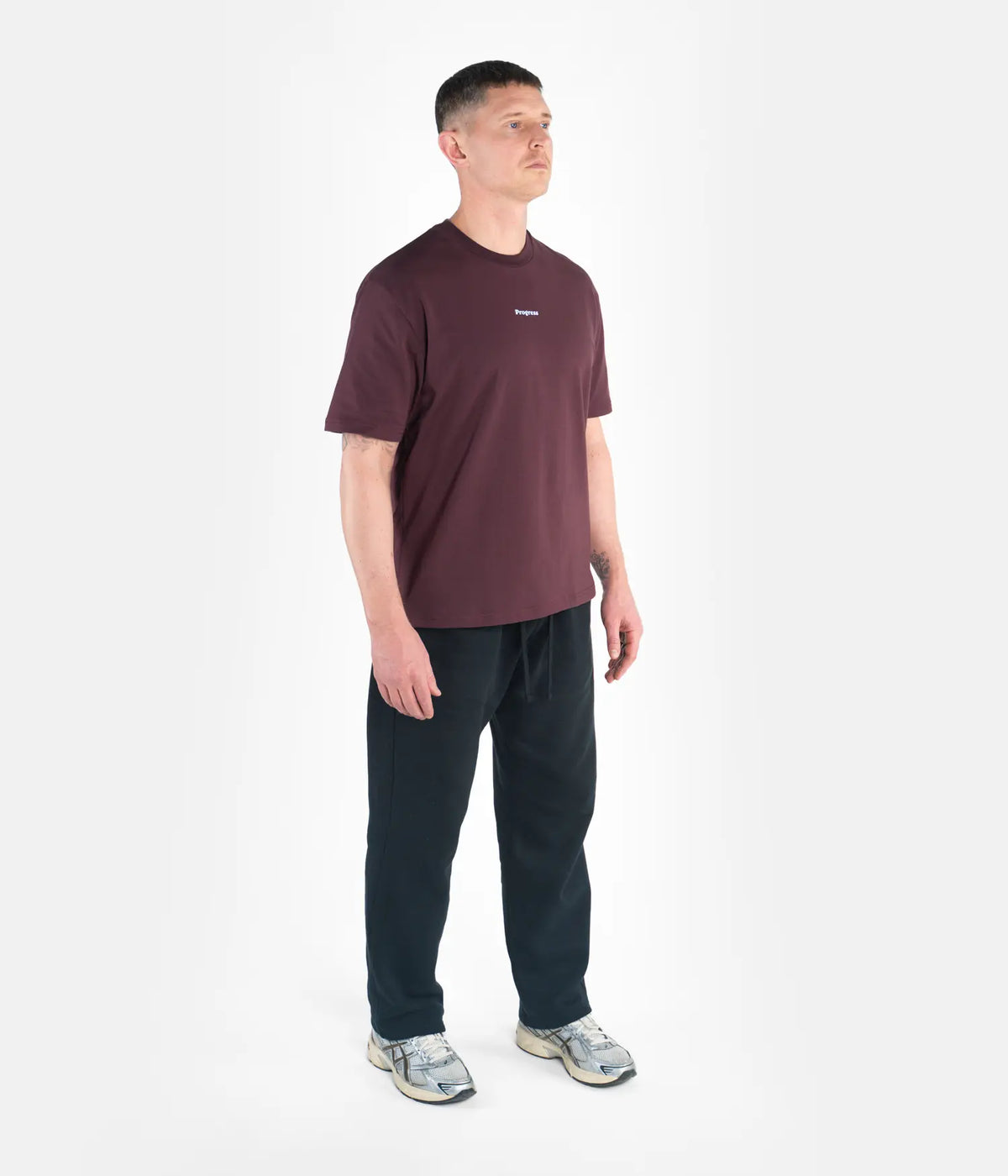 Progress Oversized Tee - Maroon