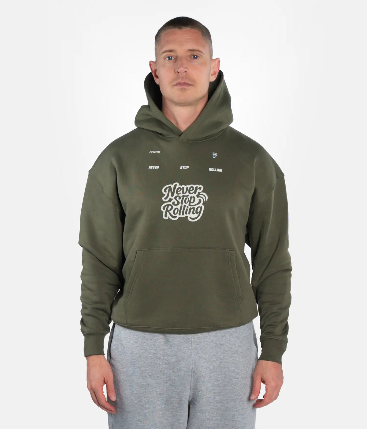 Never Stop Rolling Hoodie - Khaki