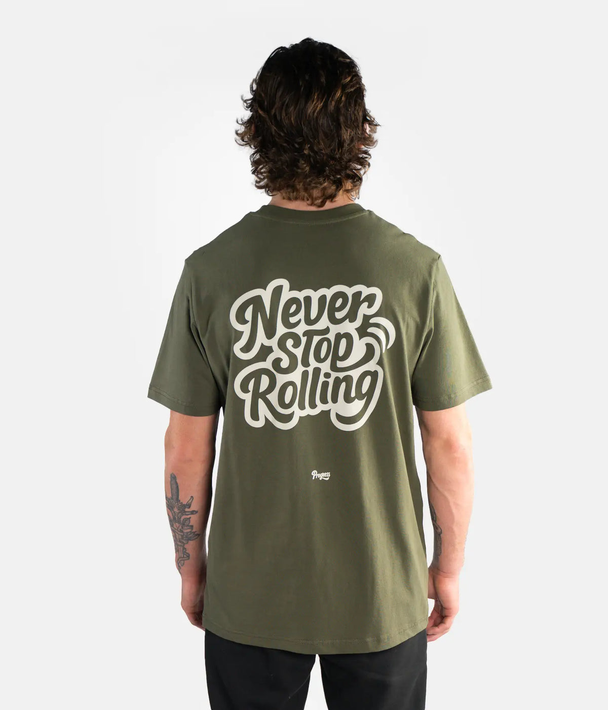 Never Stop Rolling Tee - Khaki
